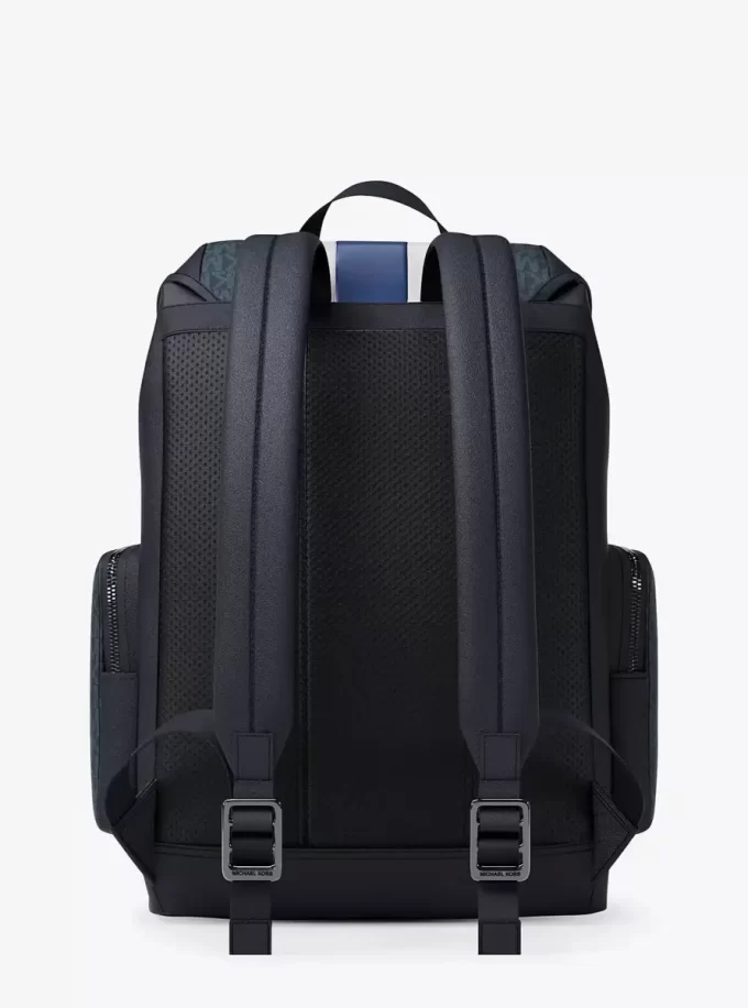 Cooper Medium Striped Signature Logo City Backpack