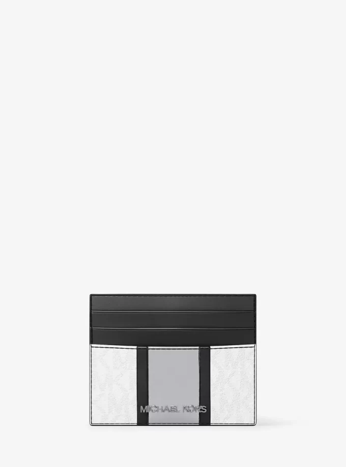 Cooper Striped Signature Logo Card Case