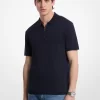 Cotton Zip-Up Polo Shirt
