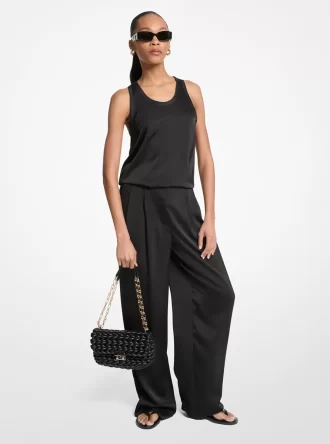Drapey Satin Wide Leg Pants