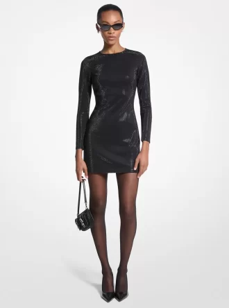 Embellished Scuba Mini Dress