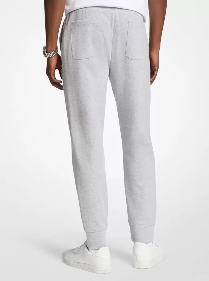 Embossed Logo Cotton Blend Joggers