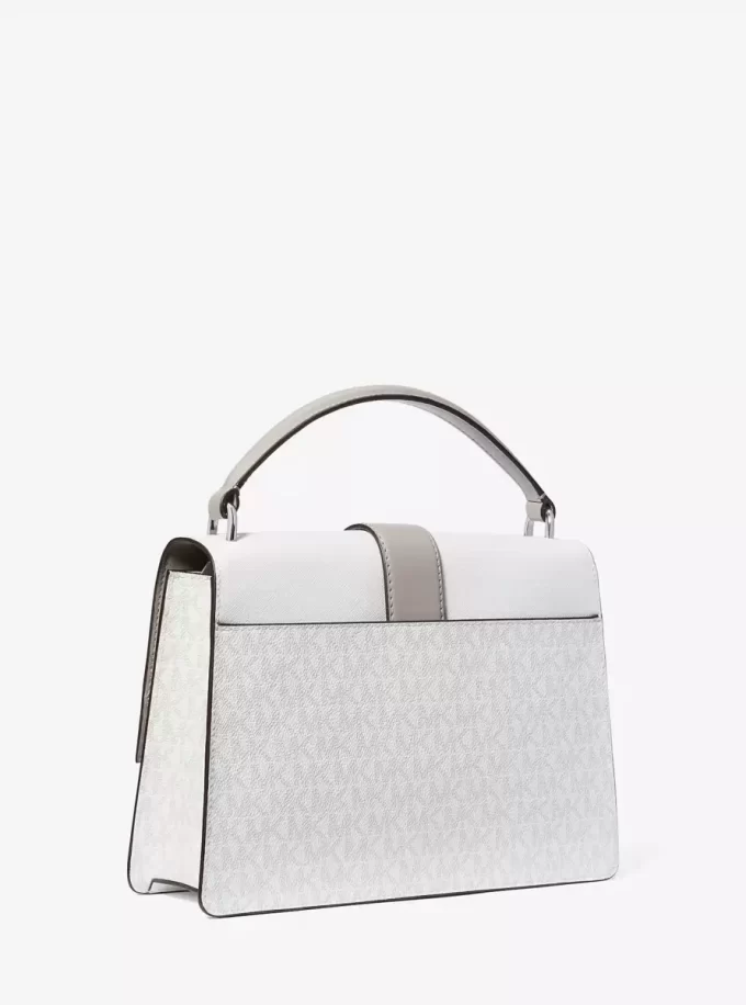Greenwich Medium Color-Block and Signature Logo Satchel