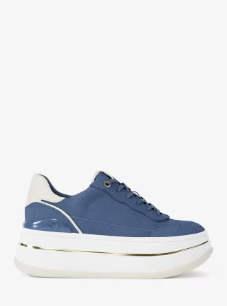 Hayes Crocodile Embossed Suede Platform Sneaker