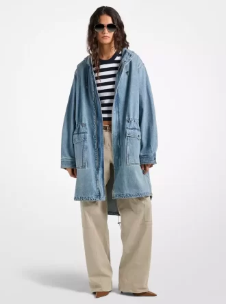 Hooded Denim Parka