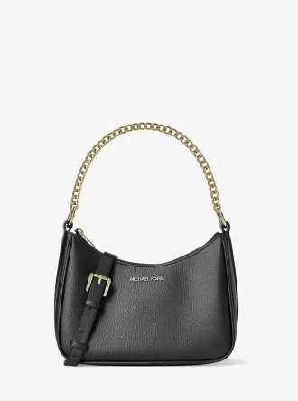 Jet Set Large Pebbled Leather Convertible Crossbody Bag