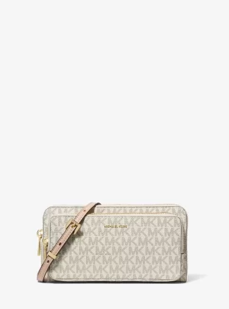 Jet Set Large Signature Logo Convertible Crossbody Bag