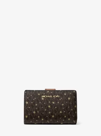 Jet Set Medium Printed Signature Logo Bi-fold Wallet