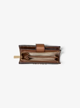 Jet Set Medium Printed Signature Logo Bi-fold Wallet