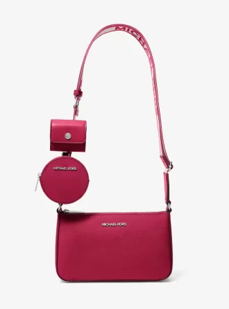 Jet Set Small Saffiano Leather Crossbody Bag with Case for Apple Airpods Pro®