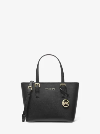 Jet Set Travel Extra-Small Saffiano Leather Top-Zip Tote Bag