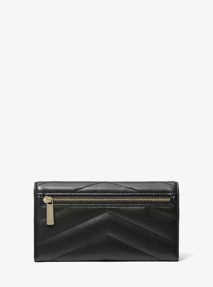 Jet Set Travel Large Quilted Tri-Fold Wallet