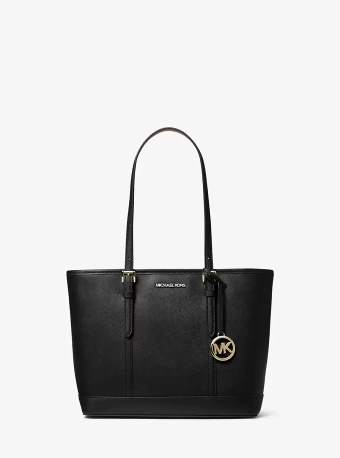 Jet Set Travel Small Saffiano Leather Top-Zip Tote Bag Jet Set Travel Small Saffiano Leather Top-Zip Tote Bag
