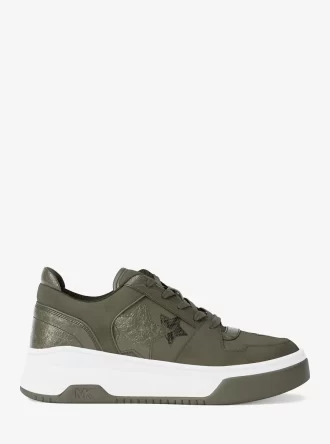 Lexi Embellished Mixed-Media Sneaker