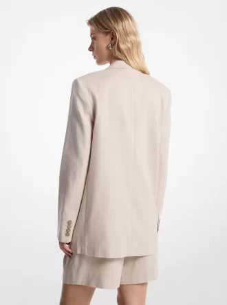 Linen and Cotton Twill Blazer