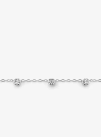 Logo Bezeled Pavé Necklace