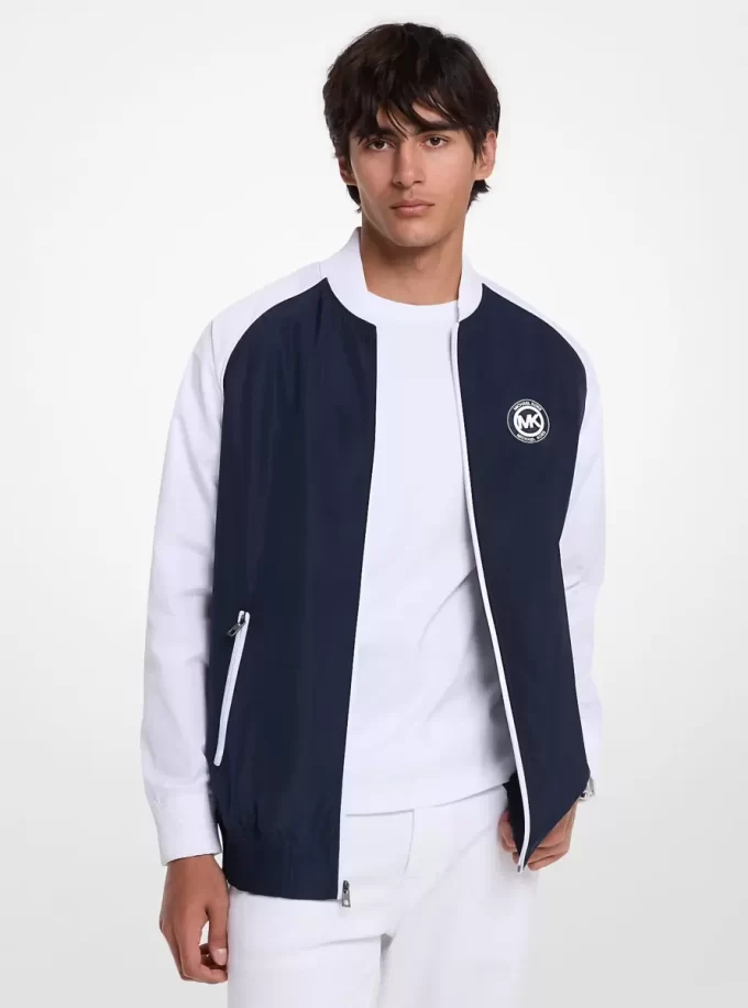 Logo Charm Windbreaker Jacket