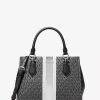 Marilyn Medium Signature Logo Stripe Satchel