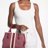 Marilyn Medium Signature Logo Stripe Satchel