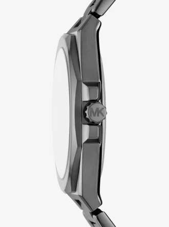 Oversized Callum Gunmetal-Tone Watch and Jewelry Gift Set