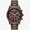 Oversized Lexington Brown-Tone Watch
