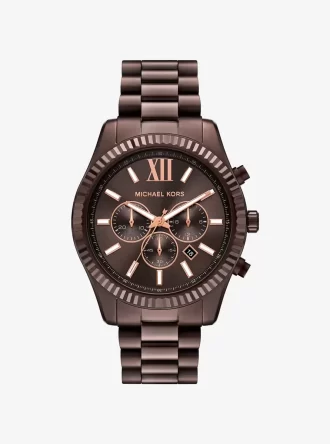 Oversized Lexington Brown-Tone Watch