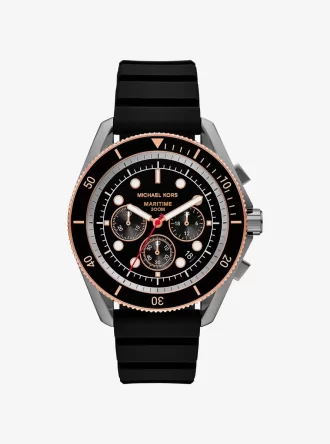 Oversized Maritime Gunmetal and Silicone Watch
