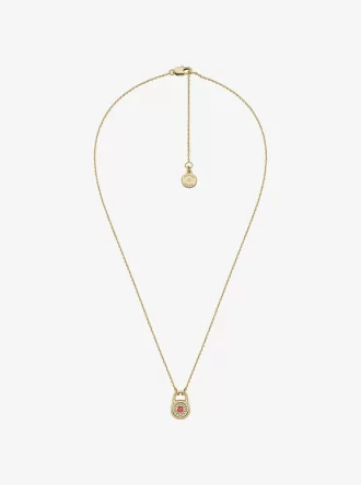 Pavé Lock Necklace