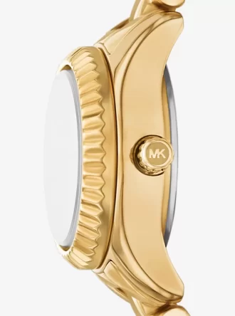 Petite Lexington Pavé Gold-Tone Watch and Jewelry Gift Set