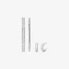 Precious Metal-Plated Brass 3-Piece Pavé Gift Set