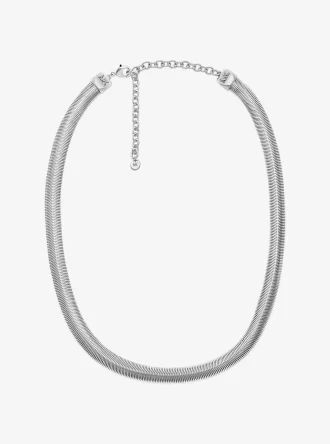 Precious Metal-Plated Brass Snake Chain Necklace