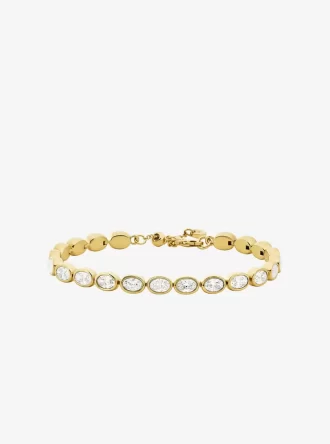 Precious Metal-Plated Cubic Zirconia Tennis Bracelet