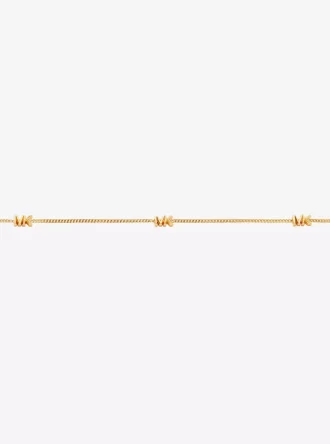 Precious Metal-Plated Sterling Silver Logo Necklace