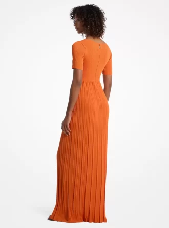 Ribbed Stretch Knit Midi Dress