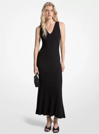 Ribbed Stretch Knit Tank Dress