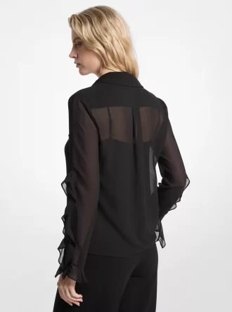 Ruffled Georgette Blouse